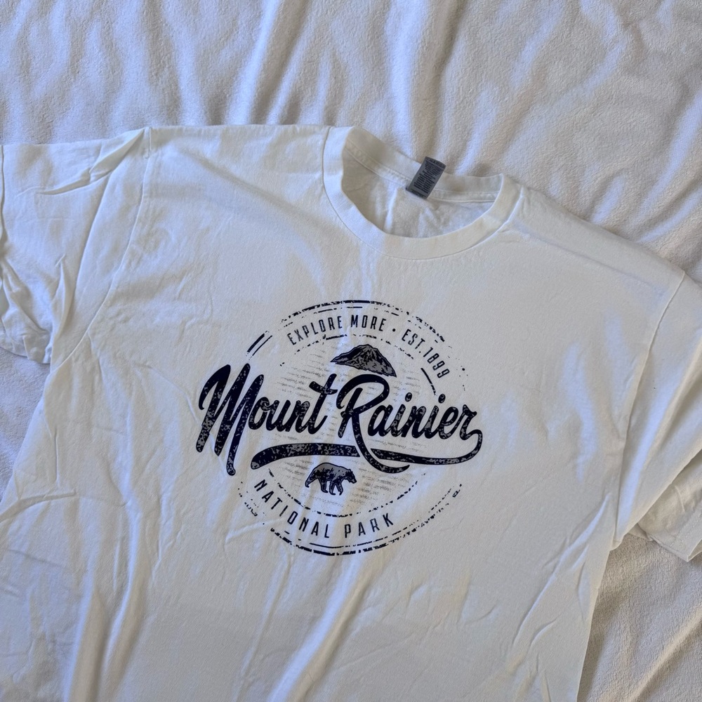 Mount Rainier White T-Shirt